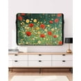 thumbnail image 3 of Outdoor TV Cover 52 to 55 Inch Weatherproof, Red Poppy White Daisy Flower Waterproof TV Screen Protector for Outside Decor with Zipper and Pocket 52"L x 30"H , Rustic Nature Scenery, 3 of 7