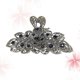 thumbnail image 2 of Large Hair Claw Silver with Interlocking Teeth Grip for Hair Claw Clamp, 2 of 2