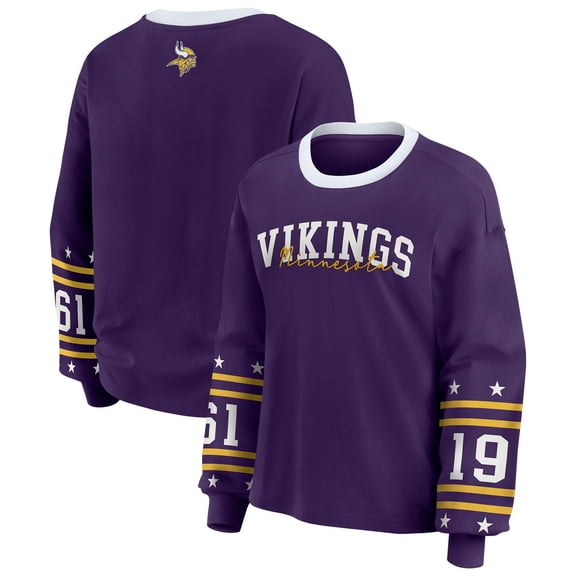 Women's WEAR by Erin Andrews Purple Minnesota Vikings Sport Long-Sleeve T-Shirt