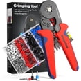 thumbnail image 2 of GEREMF-Ferrule Crimping Tool Kit Crimper - Professional Ferrule Crimper Tool Kit with 1200PCS Wire Ferrules, Self-Adjusting Ratchet Crimping Pliers Set for AWG 23-7 Cable Connectors, 0.25-10mm², 2 of 4