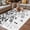 Navy blue, black, variant on Blue Leaves Outdoor Rug for Patio/Deck/Porch, Non-Slip Large Area Rug 6 x 9 Ft, Summer Botanical Indoor Outdoor Rugs Washable Area Rugs, Reversible Camping Rug Carpet Runner