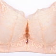 thumbnail image 2 of Aayomet Womens Wireless Bra Women's Love My Curves Balconette Underwire Full Coverage Bra,Beige 38/85E, 2 of 5