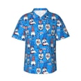 thumbnail image 2 of Picia Gnomes in USA Gentle Cotton Regular Fit Short Sleeve Casual Hawaiian Shirt for Men-3X-Large, 2 of 9