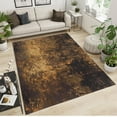 thumbnail image 2 of Brown and Black Texture Area Rug, Abstract Distressed Oil Painting Background Living Room Rugs, Anti-Slip Backing Washable Indoor Carpet for Living Room Study Dining Room 4' x 6', 2 of 6