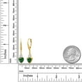 thumbnail image 2 of Gem Stone King 18K Yellow Gold Plated Silver Green Nano Emerald and White Lab Grown Diamond Drop Dangle Earrings for Women (2.57 Cttw, Heart Shape 7MM, Round 4MM), 2 of 4