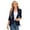 Navy blue, variant on Yesfashion Womens Casual Blazer 3/4 Sleeve Open Front Ruffle Work Office Cardigan Suit Jacket