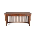 thumbnail image 2 of Crafters and Weavers Arts and Crafts 3-Drawer Wood Library Desk in Cherry, 2 of 4