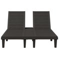 thumbnail image 2 of vidaXL Double Sun Lounger Black 61"x54.3"x32.7" Polypropylene, 2 of 11