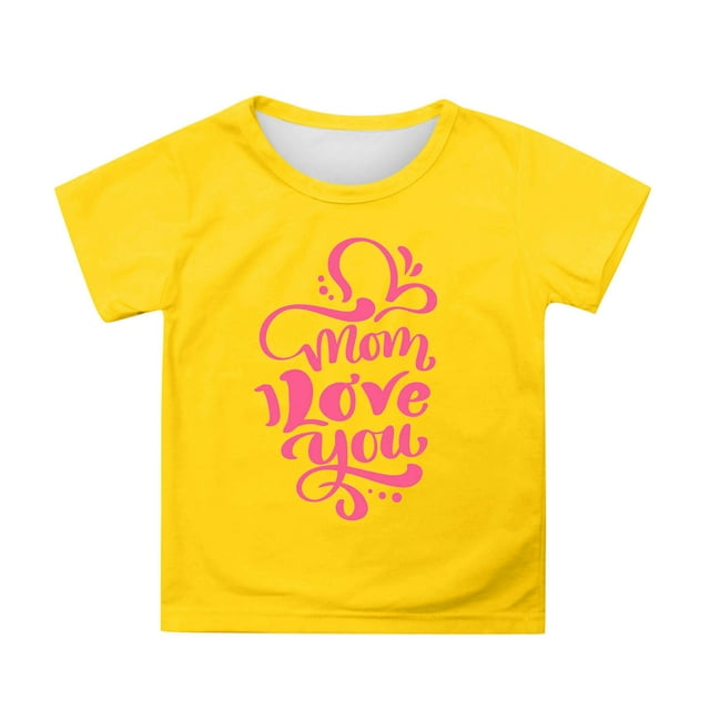 Bouquet Cute Printed Girls' Solid Color Casual Top