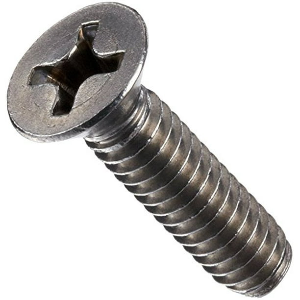 10 M4 0 7 X 5mm Phillips Flat Head Machine Screw Countersunk Stainless Steel 18 8 Cross Recessed Type H Metric Din 965 Monsterbolts 10 M4 X 5mm Walmart Com Walmart Com