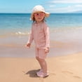 thumbnail image 4 of JAN & JUL One Piece Toddler Girl Swimsuit, Long Sleeve Bathing Suit for Swimming (Pink Prairie, Size 2T), 4 of 9