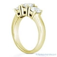 thumbnail image 3 of Round Brilliant Cut Charles & Colvard Moissanite 3-Stone Engagement Ring in 14k Yellow Gold, 3 of 5