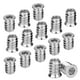 thumbnail image 1 of Tornillos para muebles para maderas blandas, insertos de madera roscados de aleación de zinc, unidad de casquillo hexagonal, fácil instalación, conector de fijación de perno, 100 piezas, 1 of 5