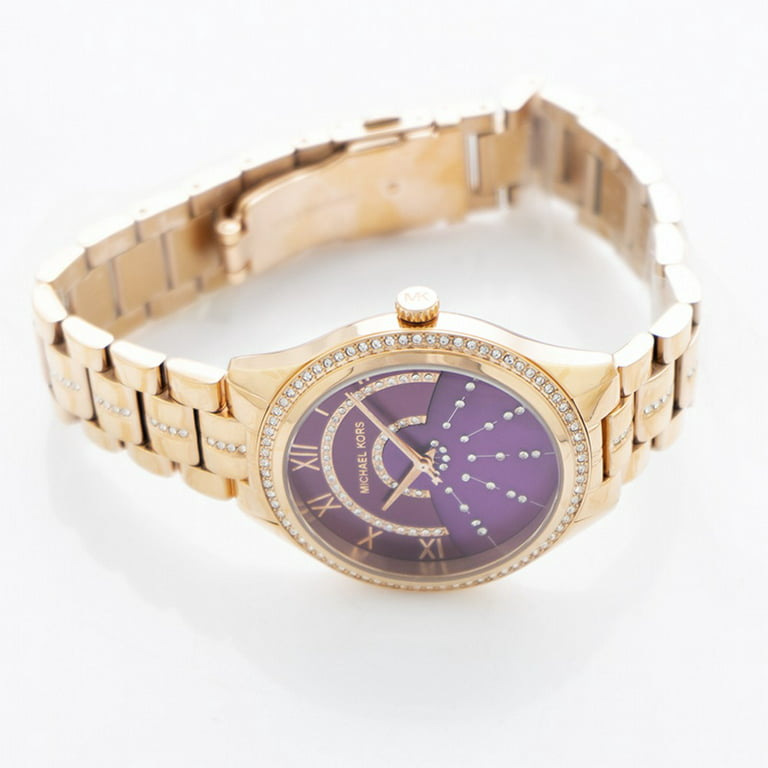 Michael Kors Ladies Purple Watch Dial Quartz Lauryn MK3722