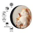 thumbnail image 4 of Goofa Relaxing Cat With Tea Pattern Universal Tire Cover for Jeep, SUV, Truck, and Trailer – Waterproof, UV-Resistant,Easy to Install, Fits 14"-17" Tires-16 inch, 4 of 6