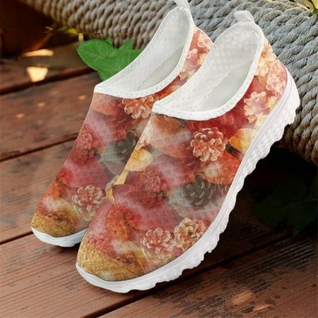 

Pretty New 3D Art Floral Design Flat Casual Shoes for Women Lightweight Mesh Sneaker Summer Slip-on Flats Woman Loafers 2024