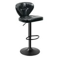 thumbnail image 4 of Daluvenix Bar Stools with Back Sets of 4 ,Modern Barstools Adjustable Faux Leather Upholstered Swivel Bar Stools, Counter Height Bar Chairs with Back for Kitchen Island, Black, 4 of 6
