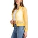 thumbnail image 4 of Chaqueta bomber ligera de mujer con cierre y mangas largas INSPIRE CHIC, transparente, talla XL, amarilla, 4 of 5