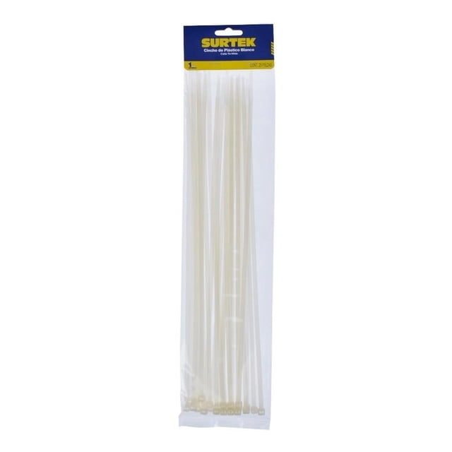 Cincho Plástico 368 X 4.6mm 25 Piezas Blanco 114214 Surtek 114214
