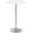 Silver & White, variant on Shahoo Round Bar Table, Cocktail Table with Metal Base & MDF Top, Counter Height Pub Table for Dining Room, Living Room, Kitchen, Bar, Pub, Cafe, White