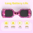 thumbnail image 5 of SIMATE 6.5" Hoverboard for Kids Ages 6+,Bluetooth Speaker & LED Lights, 8.5mph & 8.5 Miles, 5 of 7
