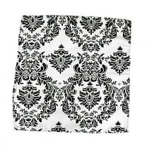 Balsa Circle 50 Pieces 20" Black White Damask Flocking Taffeta Linen Napkins
