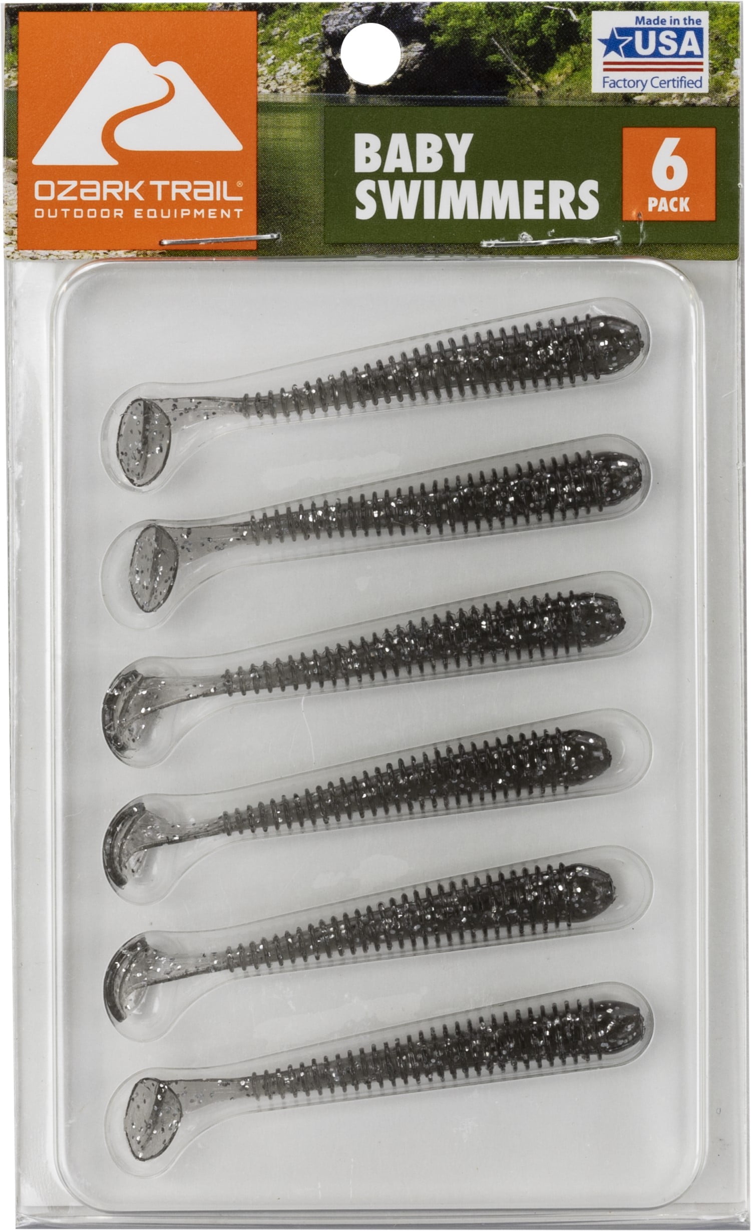 Ozark Trail Baby Swimmers Smoke Silver Flake Panfish Lure