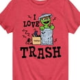 thumbnail image 3 of Sesame Street - I Love Trash - Toddler and Youth Short Sleeve Graphic T-Shirt, 3 of 5