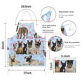 thumbnail image 7 of French Bulldogs Apron-Garden Aprons for Women with Pockets-Cotton Linen Waterproof Kitchen Cooking Gardening Aprons Adjustable for Kitchen,Cooking,BBQ and Salon 33x27 Inch, 7 of 7