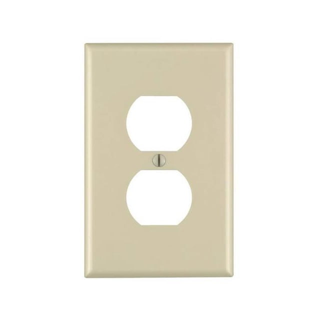 Duplex Device Receptacle Wallplate Device Mount, Ivory