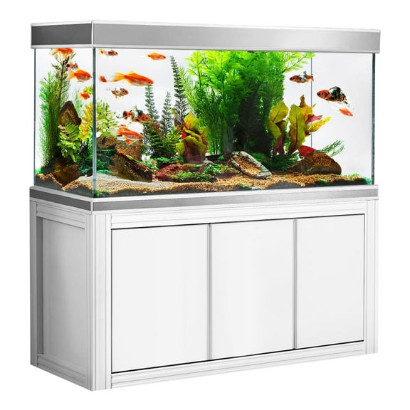 145 Gallon Tempered Glass Aquarium Fish Tank with Build-in Sump Filtration