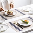 thumbnail image 3 of Placemats for Dining Table Set of 4, Place Mats Washable, Crossweave Woven Vinyl Table Mats, Stain Resistant Heat Resistant Non-Slip Mats for Kitchen Table, 3 of 5