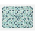 thumbnail image 1 of Turquoise Bath Mat, Dots Doodle Rhombus Diamond Shapes Colorful Geometrical Pattern Artwork, Non-Slip Plush Mat Bathroom Kitchen Laundry Room Decor, 29.5 X 17.5 Inches, Turquoise Multicolor, Ambesonne, 1 of 2