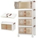 thumbnail image 1 of 4 Niveles Cajas de Almacenamiento, Contenedores de Organizador Plegable de Plástico con Tapas Y Ruedas, Cajas de Organización Apilables para Dormitorio, Sala y Cocina, 1 of 9