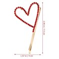 thumbnail image 2 of LRXIYODE 2Pcs Red Heart Shaped Rhinestone Hair Barrettes for Bridesmaids, 2 of 7