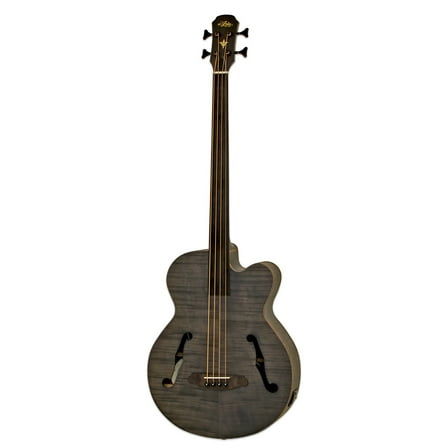Aria FEB-F2/FL Full-Scale Fretless Acoustic-Electric Bass  Stained Black