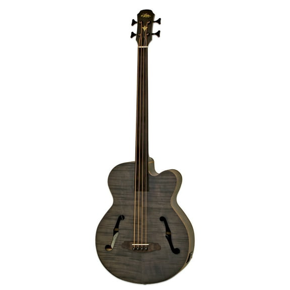 Aria FEB-F2/FL Full-Scale Fretless Acoustic-Electric Bass  Stained Black