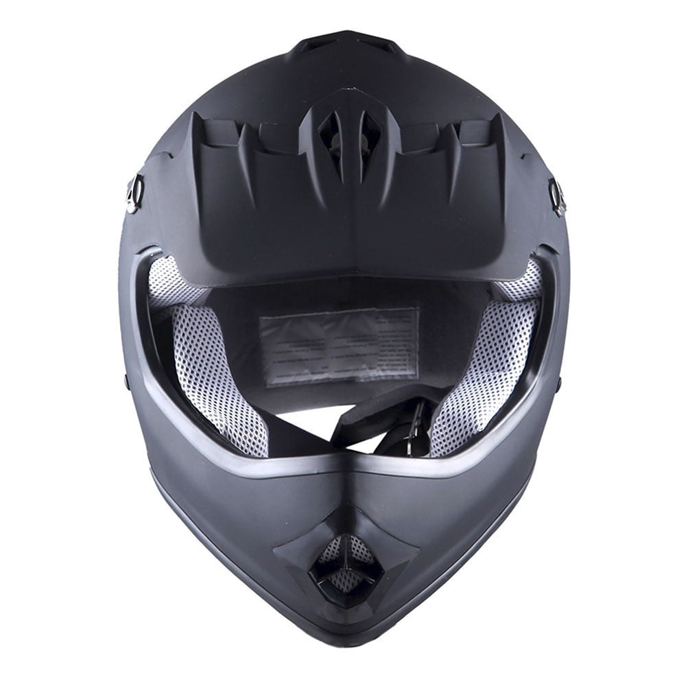 1Storm Youth Motocross Helmet Kids Motorcycle Bike Helmet HBOY Matt Black + Goggles + MG Youth Black Glove Bundle