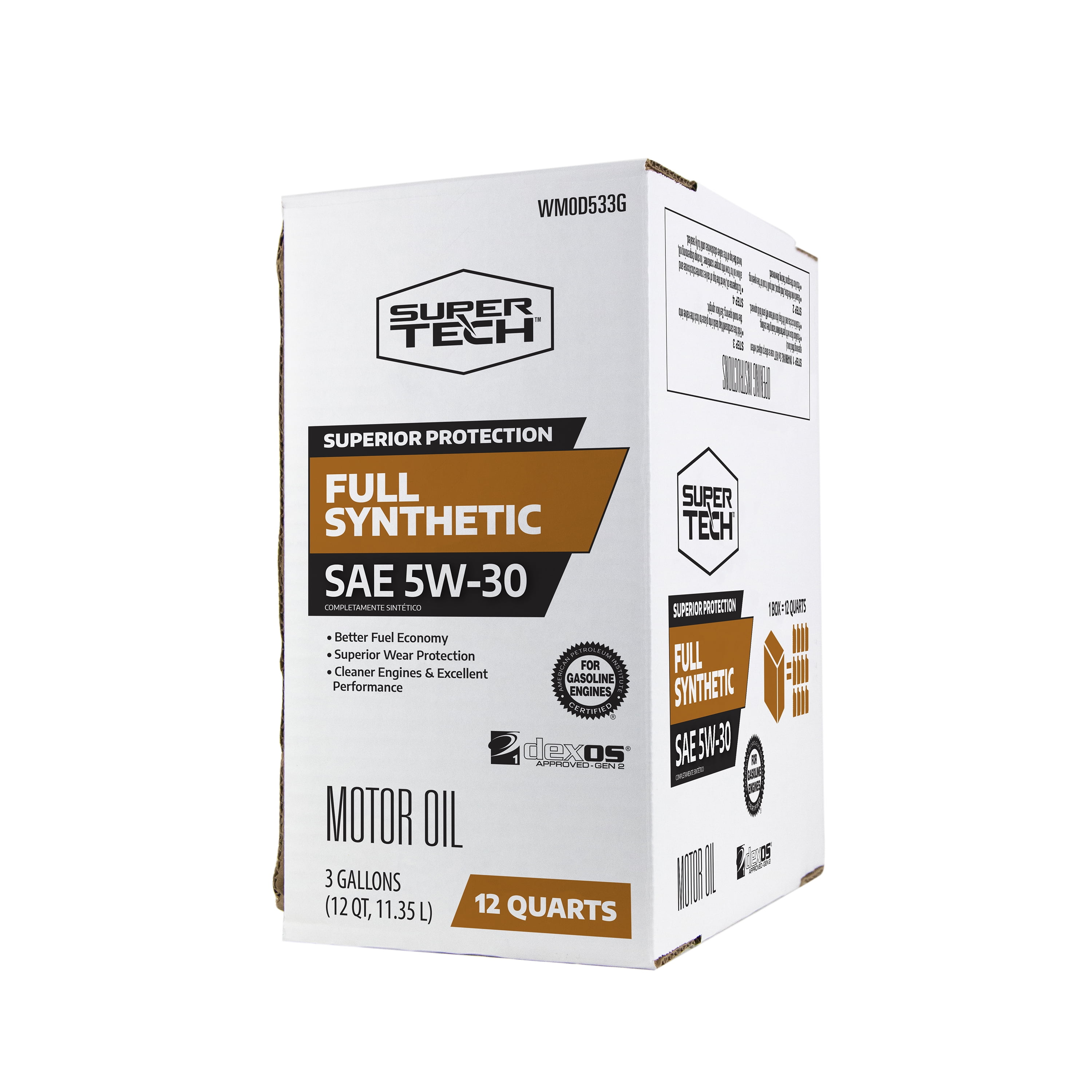 Super Tech Full Synthetic SAE 5W-30 Motor Oil, 12 Quarts