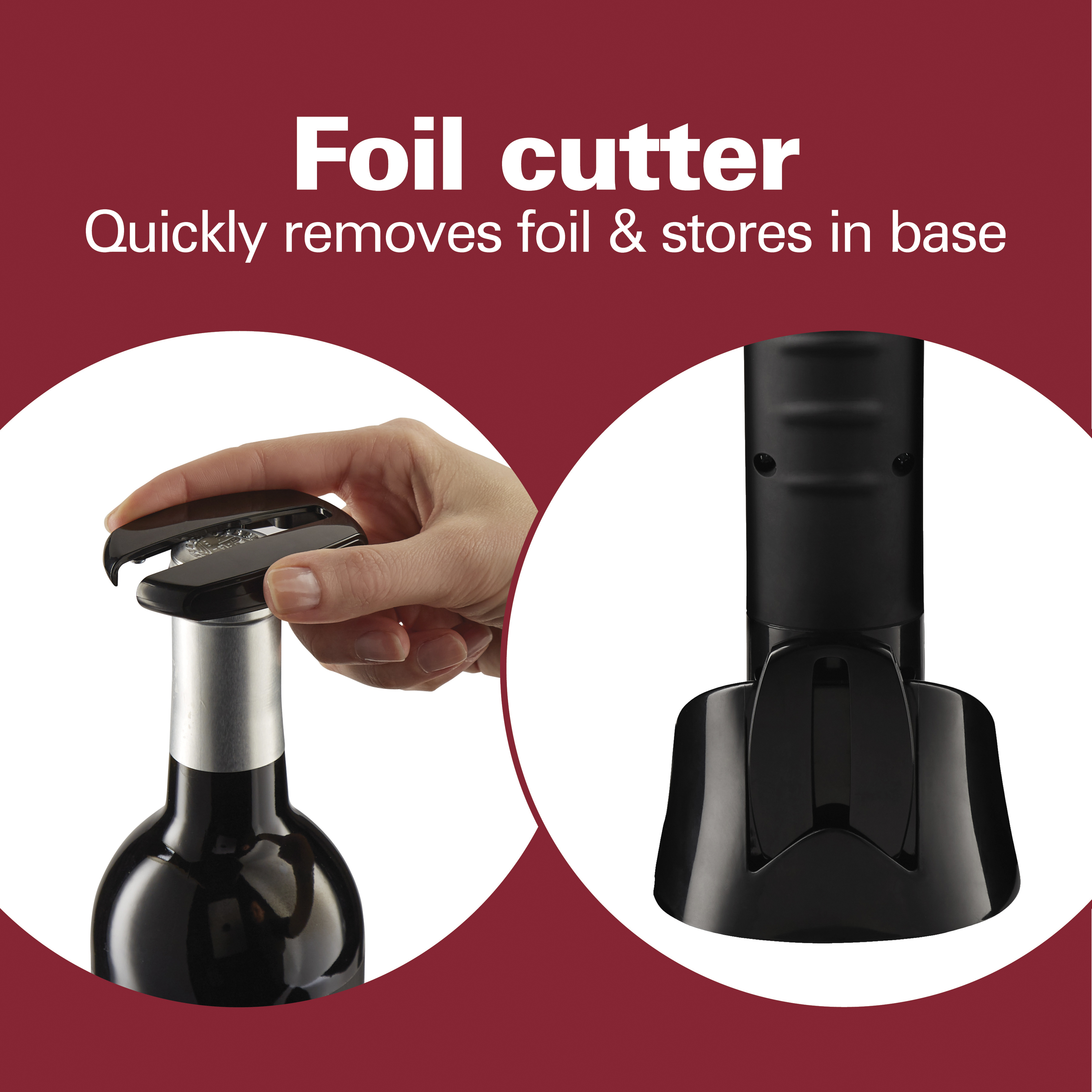Hamilton Beach Cordless Electric Wine Opener | Model #76610