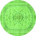thumbnail image 1 of Ahgly Company Indoor Round Abstract Green Modern Area Rugs, 4' Round, 1 of 4