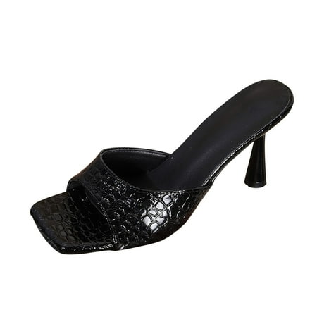 

PEASKJP Womens Sandals Wide Width Women s T-Strap Beaded Flower Rhinestone Flat Sandals Dress Beach Shoes (Black 7.5)