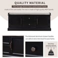 thumbnail image 6 of Wulawindy Storage Bench with 2 Drawers and 2 cabinets, Shoe Bench with Removable Cushion for Living Room, Entryway, 6 of 7