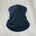 thumbnail image 2 of Solid Summer Neck Gaiter for Unisex Sun Protection Ice Silk Cooling Face Mask Neck Scarf Thin Breathable Bandana for Cycling Fishing 1 PC Navy One Size, 2 of 5