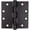Matte Black, variant on Commercial Grade Ball Bearing Hinge, Non-Removable Pin, 4-1/2 Inches, Square Corner, .134 Gauge, Matte Black by Stone Harbor Hardware