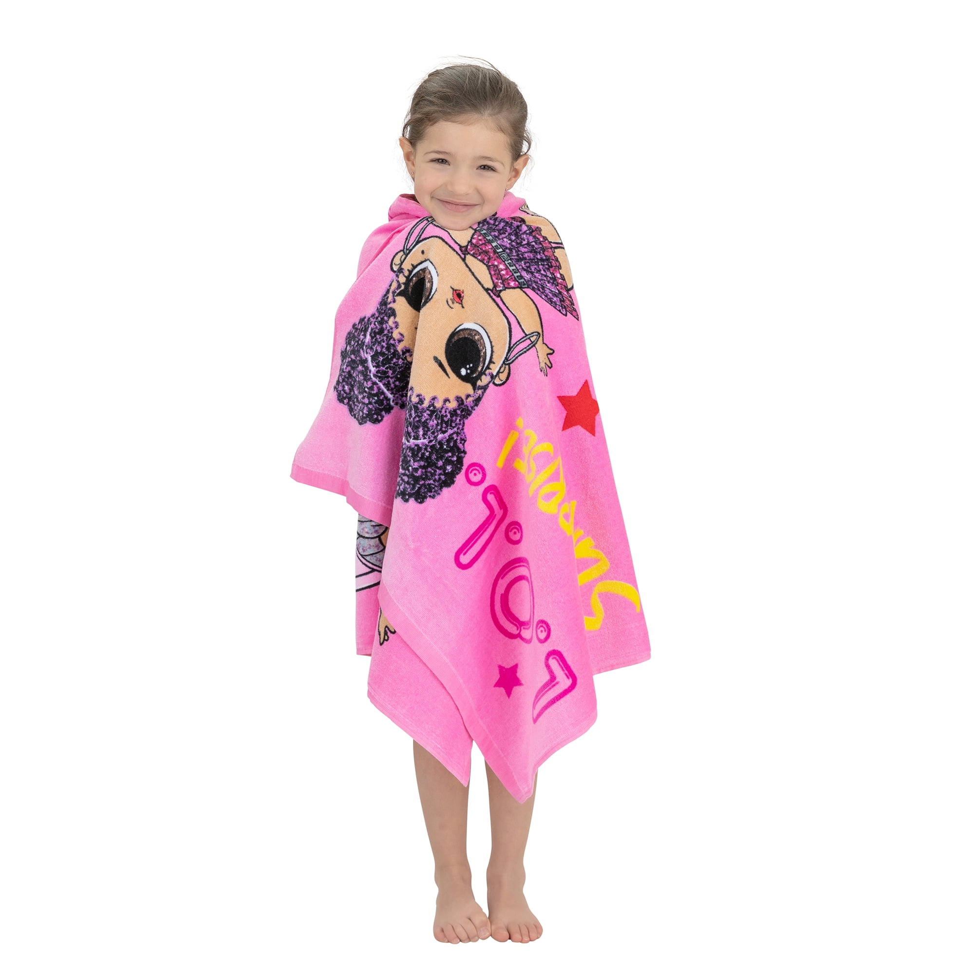 L.O.L. Surprise! Kids Super Soft Cotton Beach and Bath Towel, 28” x 58” , Pink