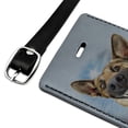 thumbnail image 2 of German Shepherd Dog Selfie Rectangle Leather Luggage Card Suitcase Carry-On ID Tag, 2 of 8