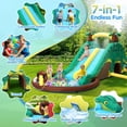 thumbnail image 4 of Toiyjofe Dinosaur Adventure Dual Slide Bounce House with Blower, Inflatable Water Slide with Climbing Wall, Outdoor Backyard Play Bouncer for Kids 3-10, 4 of 13