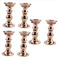 thumbnail image 2 of 6x Candelabros con Pilar de Metal, Centros de Mesa para Bodas, Candelabros Soporte de Velas, Dorado, 2 of 5