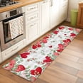 thumbnail image 2 of Valentines Love Heart 2'x6' Runner Rugs for Hallway Kitchen Bedside Non Slip, Eucalyptus Red Love Heart Grey Plaid Entryway Rug Runners with Rubber Backing, Long Carpet Runner for Laundry Room, 2 of 8